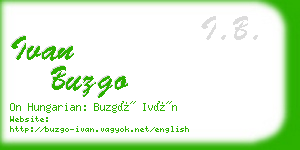 ivan buzgo business card